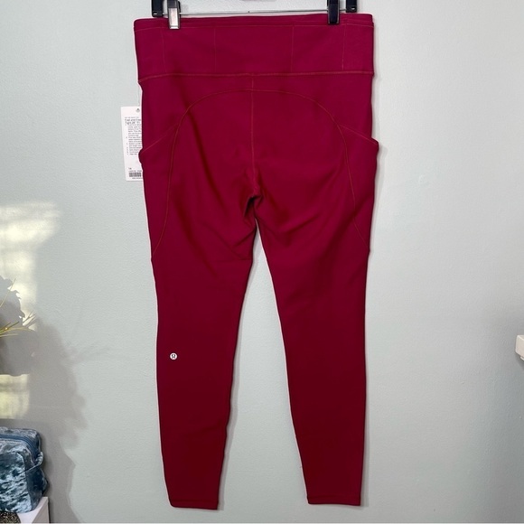 Lululemon Fast & Free Tech Fleece High Rise Leggings with Pockets 12 14 NWT - Picture 6 of 9
